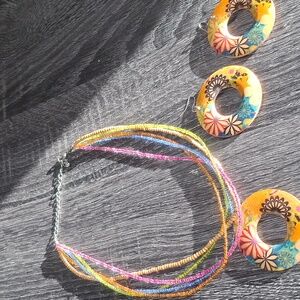 Multicolor Necklace and Earring Set
